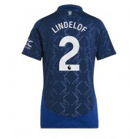 Camiseta Manchester United Victor Lindelof #2 Visitante Equipación para mujer 2024-25 manga corta